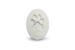 Clay Paw Print - White